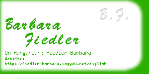 barbara fiedler business card